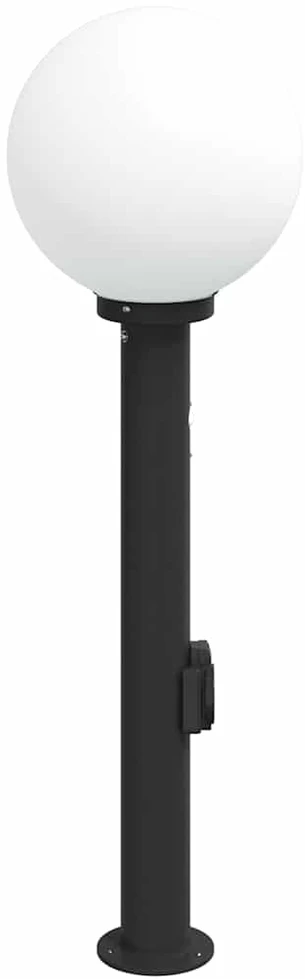 Pakabinamas šviestuvas Apsauginis šviestuvas su jutikliu ir lizdu, 80 cm, juodas, IP44