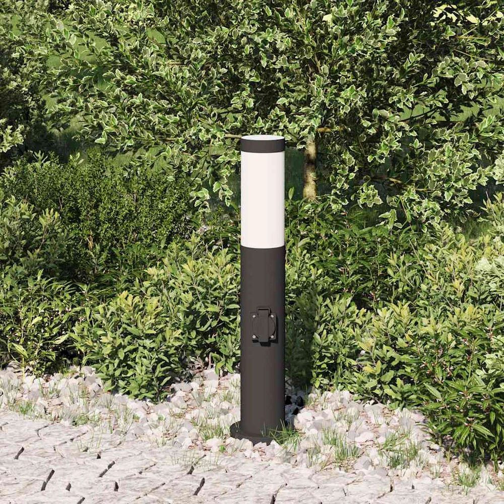 Pakabinamas šviestuvas Apsauginis šviestuvas su lizdu, 50 cm, nerūdijantis plienas, IP44