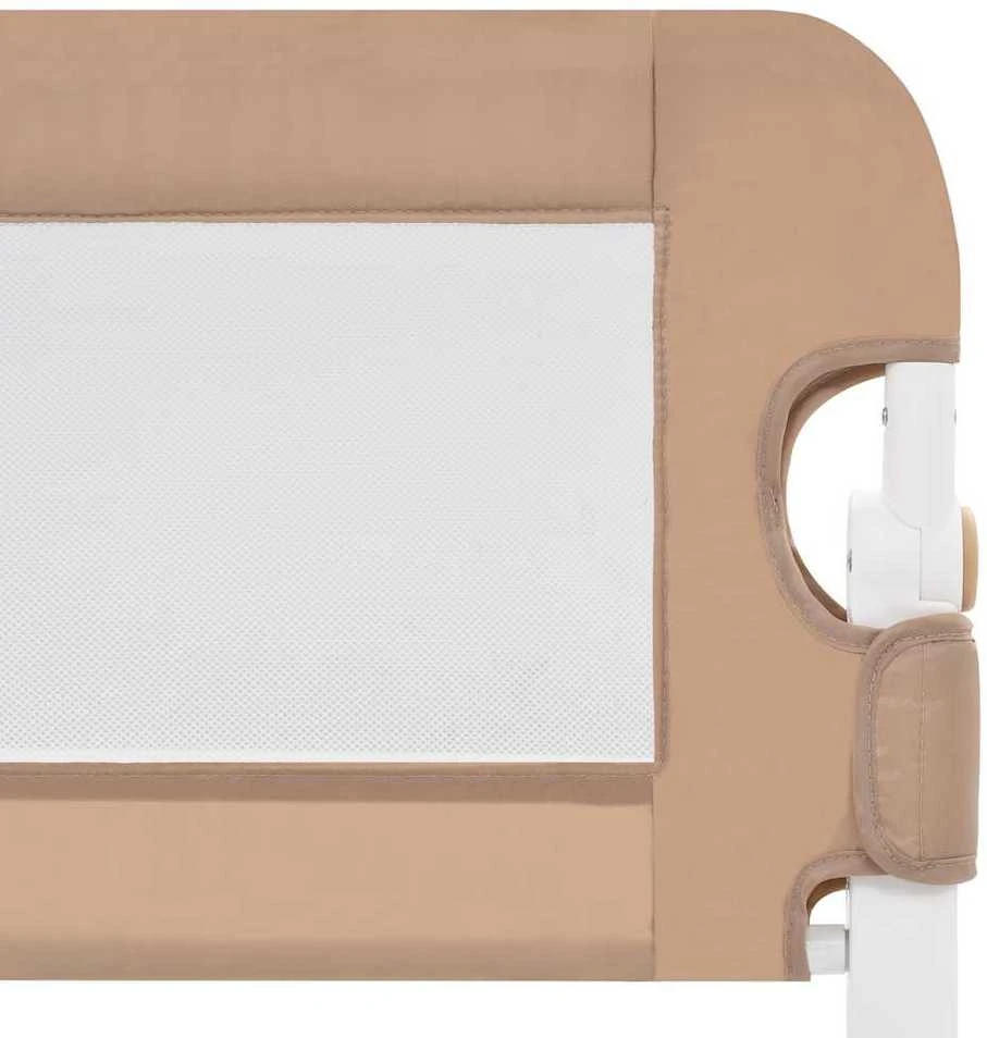 Apsauginis turėklas vaiko lovai, taupe, 120x42cm, poliesteris