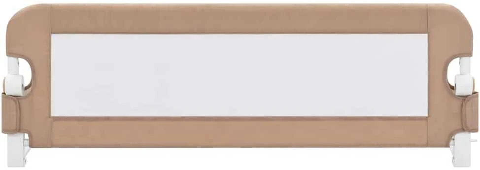 Apsauginis turėklas vaiko lovai, taupe, 120x42cm, poliesteris