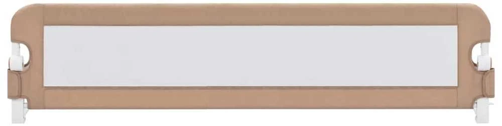 Apsauginis turėklas vaiko lovai, taupe, 180x42cm, poliesteris