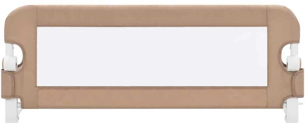 Apsauginis turėklas vaiko lovai, taupe, 102x42cm, poliesteris