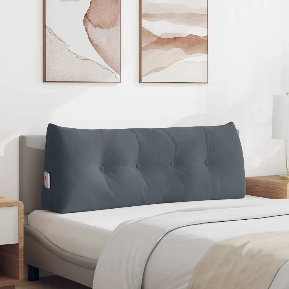 Apsaugos Pagalvė Tamsiai pilka 120 x 24 x 50 cm Aksomas