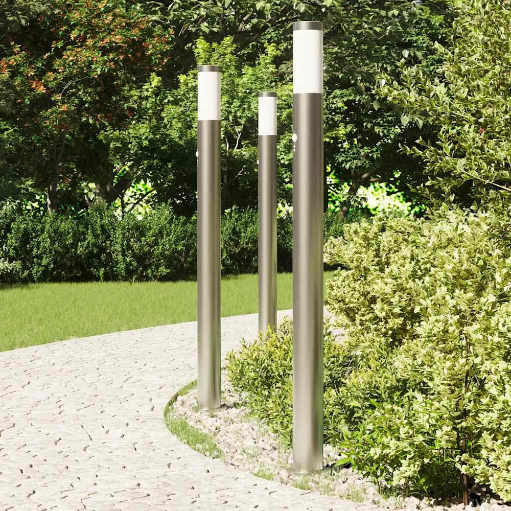Pakabinamas šviestuvas Apšvietimo stulpeliai su jutikliu, 3 vnt., 110 cm, nerūdijantis plienas, IP44
