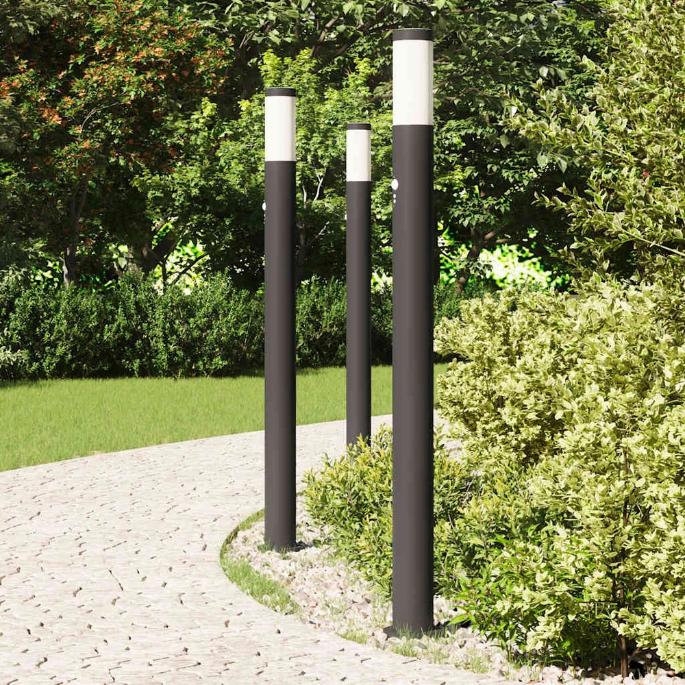 Pakabinamas šviestuvas Apšvietimo stulpeliai su jutikliu, 3 vnt., 110 cm, nerūdijantis plienas, IP44