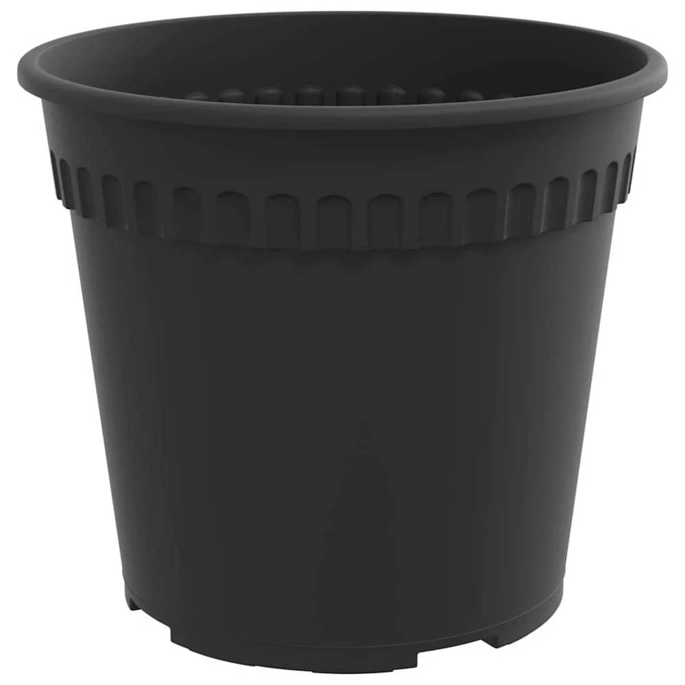 Apvalus gėlių vazonas 24 vnt. Juoda Ø 19 x 16,5 cm Plastmasė