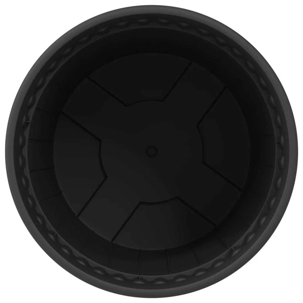 Apvalus gėlių vazonas 24 vnt. Juoda Ø 19 x 16,5 cm Plastmasė