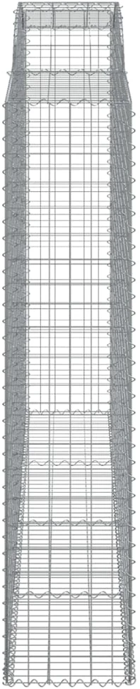 Arkiniai gabionų krepšeliai, 15 vnt., 300x50x220/240 cm, cinkuota geležis