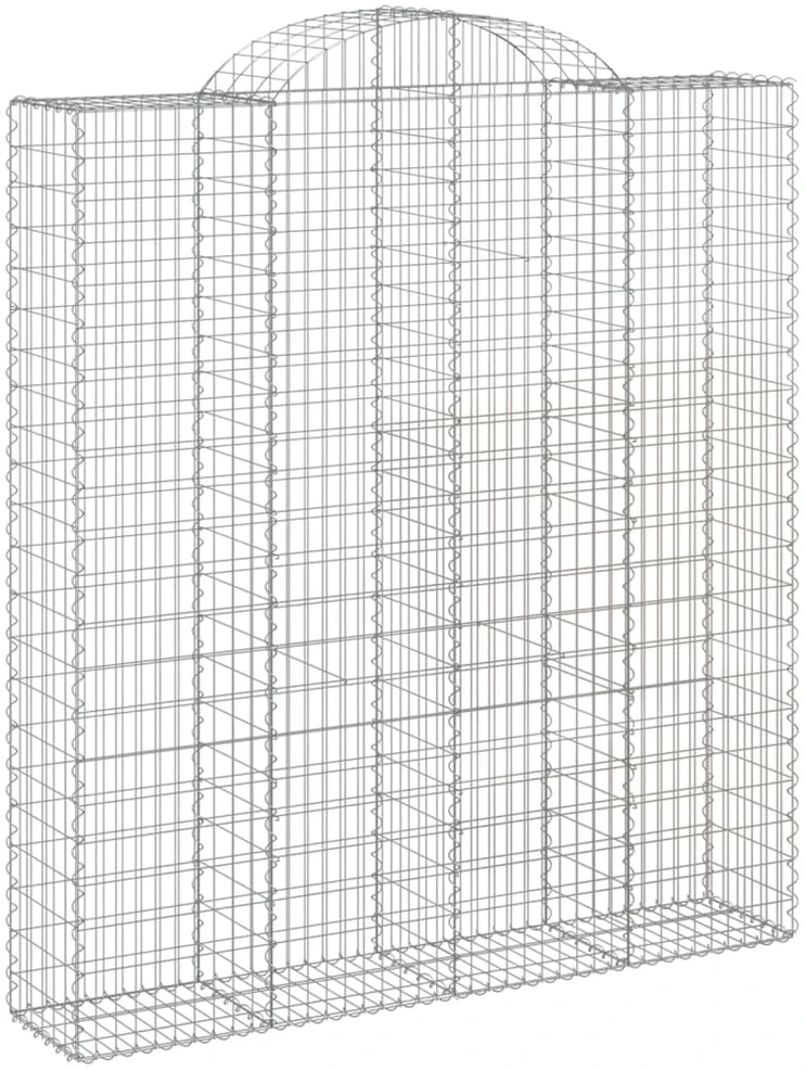 Arkiniai gabionų krepšeliai, 18 vnt., 200x50x220/240 cm, cinkuota geležis