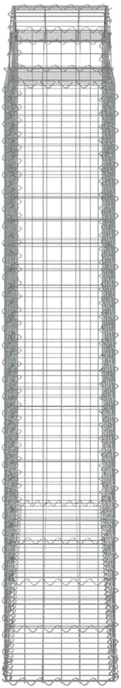 Arkiniai gabionų krepšeliai, 18 vnt., 200x50x220/240 cm, cinkuota geležis