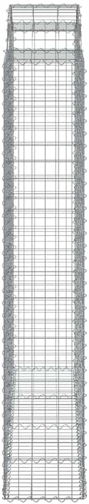 Arkiniai gabionų krepšeliai, 20 vnt., 200x50x220/240 cm, cinkuota geležis