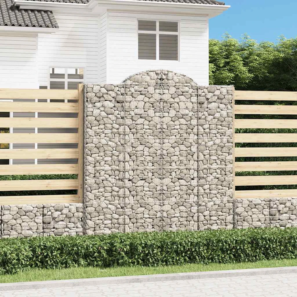 Arkiniai gabionų krepšeliai, 20 vnt., 200x50x220/240 cm, cinkuota geležis