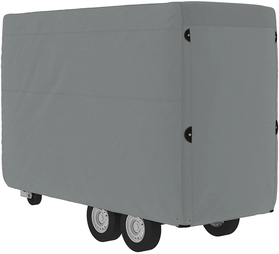 Arklio priekabos dangtis, pilka, 376x168x240cm, audinysm