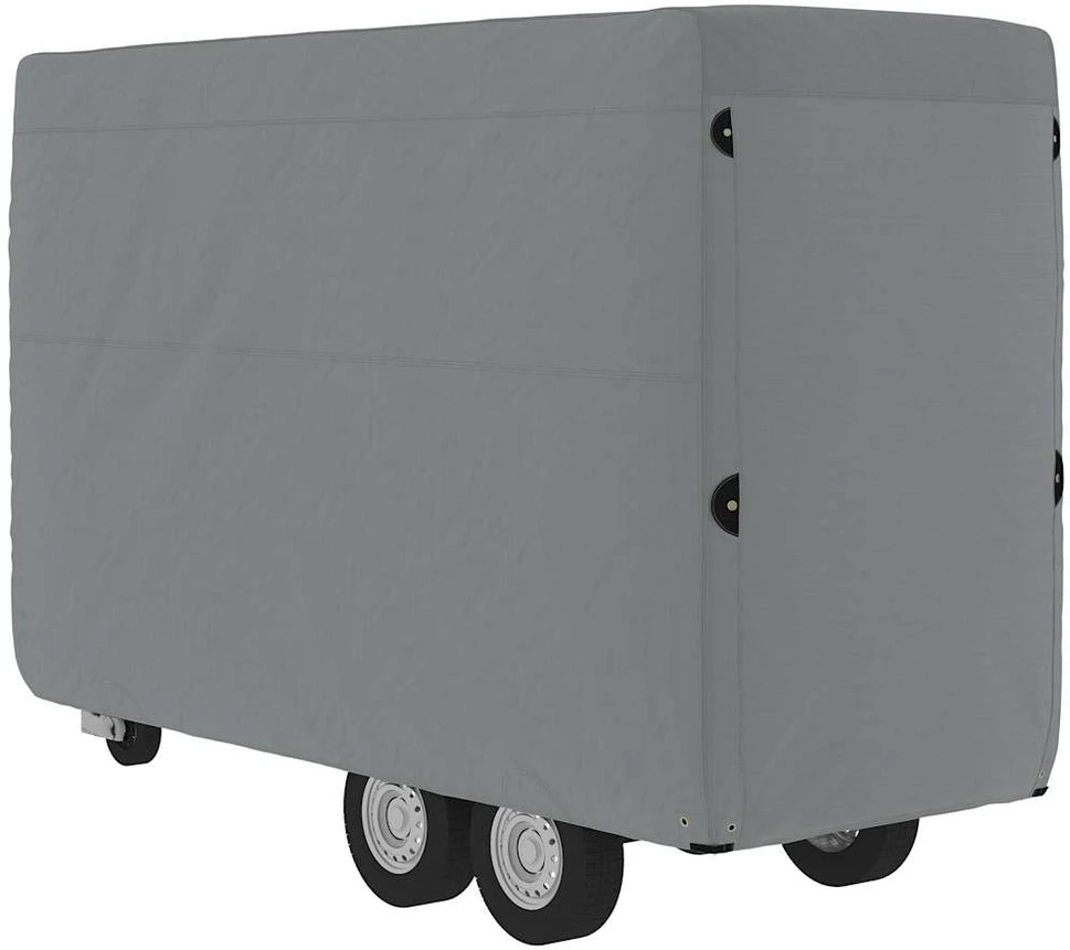 Arklio priekabos dangtis, pilka, 396x178x250cm, audinys