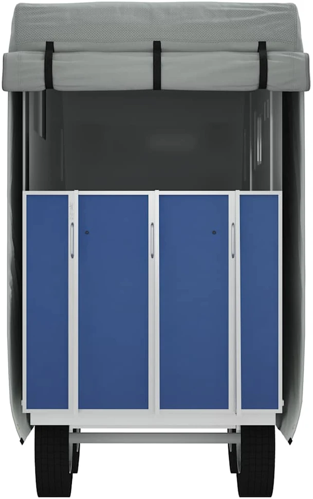 Arklio priekabos dangtis, pilka, 396x178x250cm, audinys