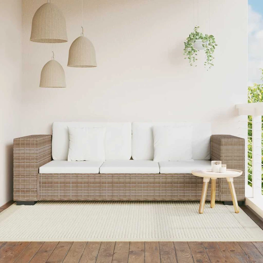 Sofa Aštuonių dalių trivietės sofos komplektas, ratanas