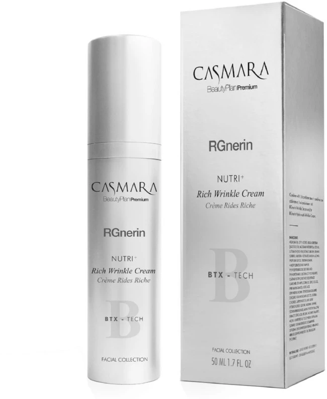 Atkuriamasis, maitinamasis veido odos kremas Casmara RGnerin Nutri+ Rich Wrinkle Kreminis, nuo raukšlių, 50 ml