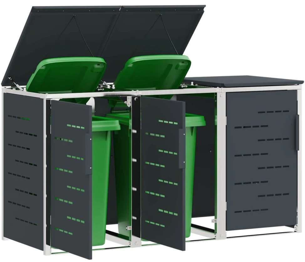 Atliekų dėžės saugojimas for 3 Bins 240L Nerūdijantis plienas