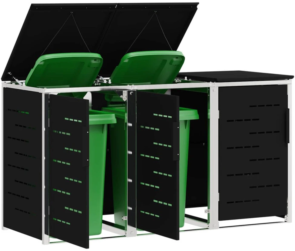 Atliekų dėžės saugojimas for 3 Bins 240L Nerūdijantis plienas