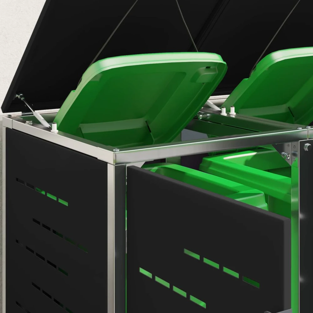 Atliekų dėžės saugojimas for 4 Bins 240L Nerūdijantis plienas