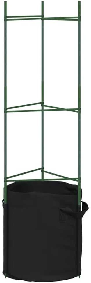 Pomidorų narvai su augalų maišeliais, 6vnt., 116cm, plienas/PP