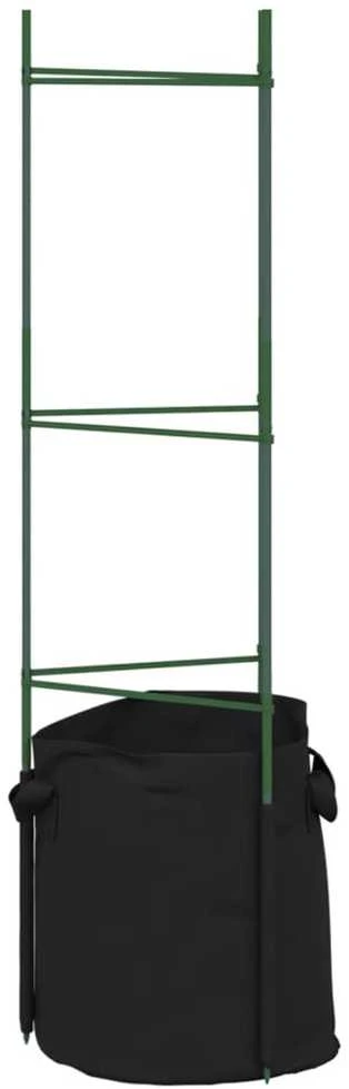 Pomidorų narvas su augalų maišeliu, 2vnt., 116cm, plienas ir PP