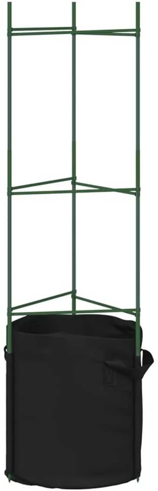 Pomidorų narvas su augalų maišeliu, 2vnt., 116cm, plienas ir PP