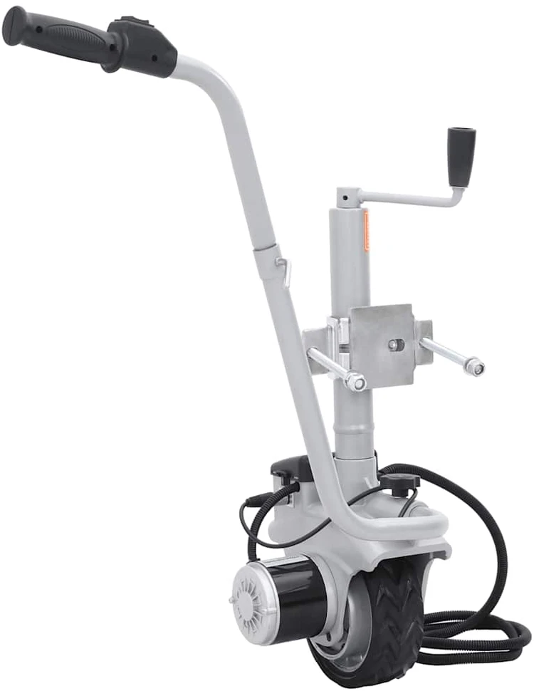 Atraminis ratukas su varikliu priekabai, aliuminis, 12V, 350W