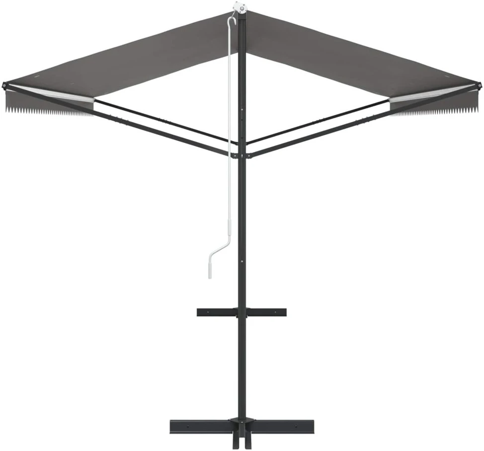 Atvira markizė 5 x 3 m Poliesteris Pilka