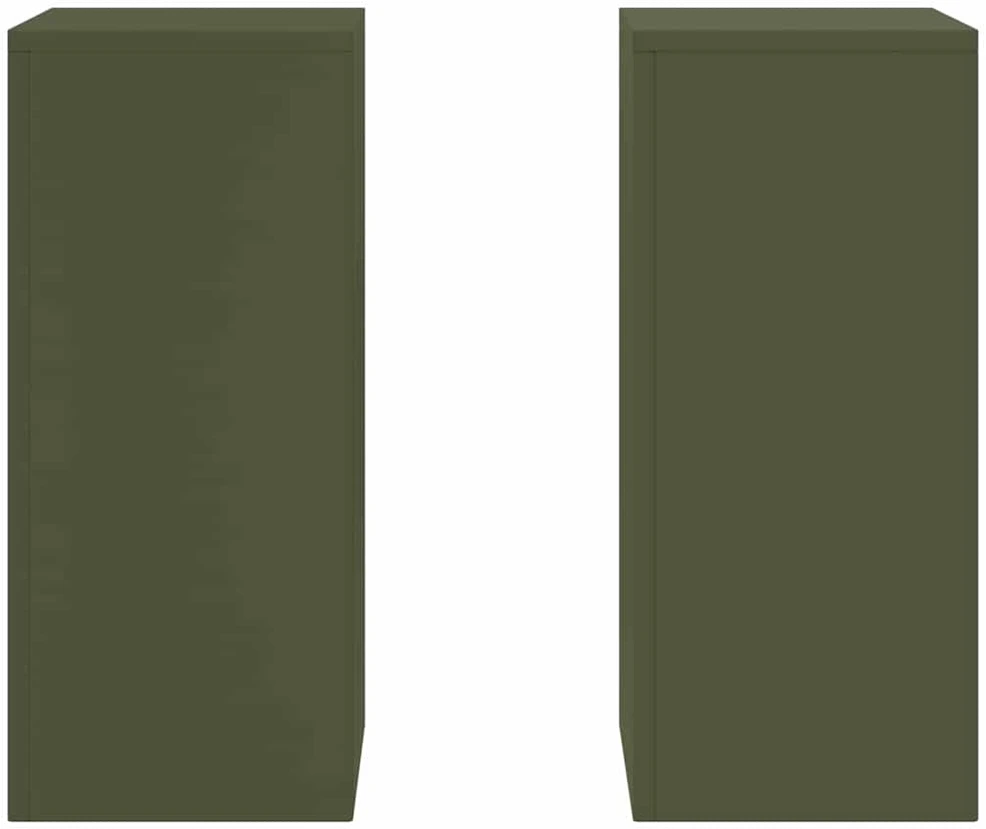 Augalų stovas 2 pcs Alyvuogių žalia 24 x 24 x 55 cm Plienas