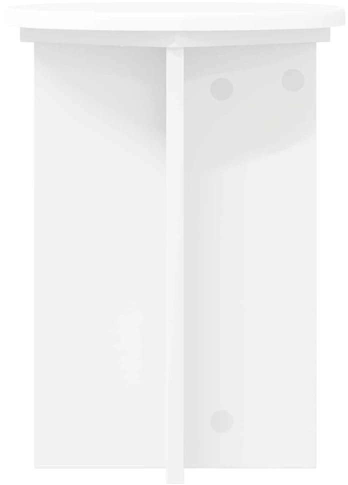 Augalų stovas 2 pcs Balta Ø295 x 40 cm Apdirbta mediena