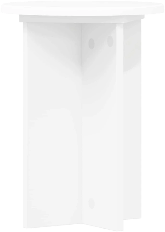Augalų stovas 2 pcs Balta Ø295 x 40 cm Apdirbta mediena