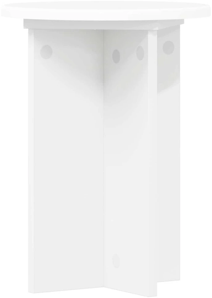 Augalų stovas 2 pcs Balta Ø295 x 40 cm Apdirbta mediena