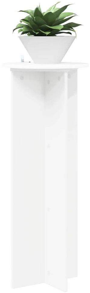 Augalų stovas 2 vnt. Balta Ø40 x 100 cm Apdirbta mediena