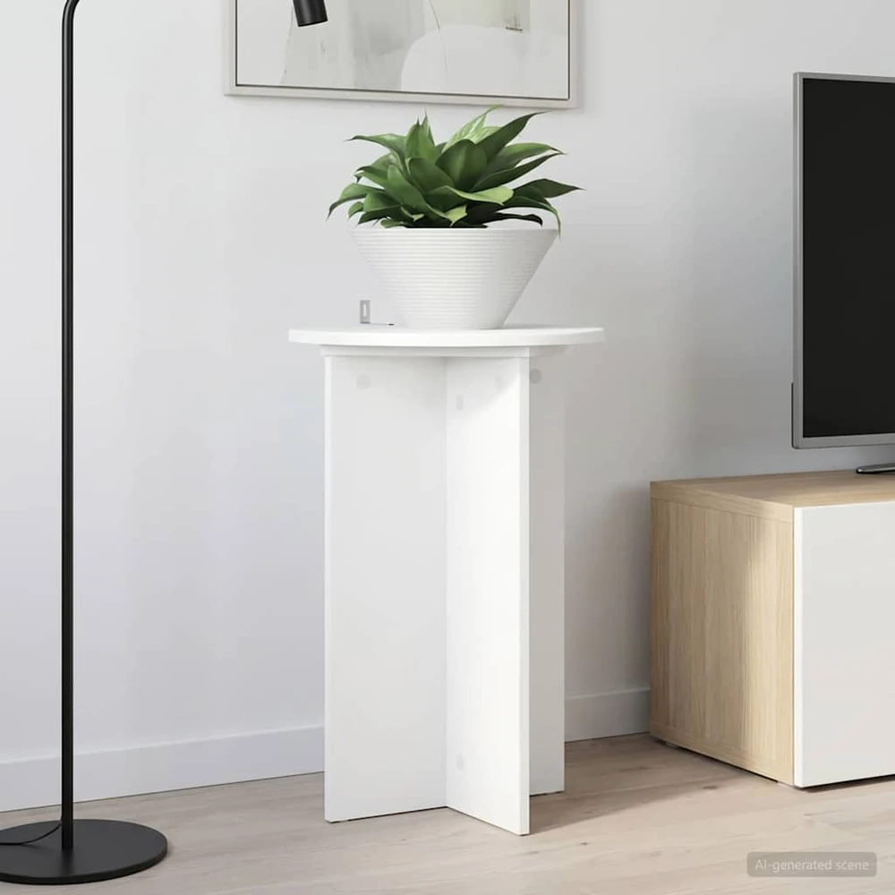 Augalų stovas 2 pcs Balta Ø40 x 60 cm Apdirbta mediena