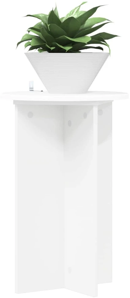 Augalų stovas 2 pcs Balta Ø40 x 60 cm Apdirbta mediena