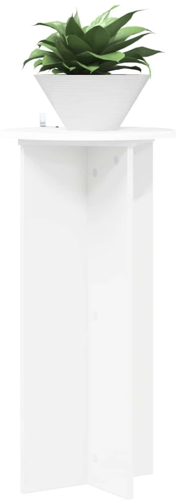 Augalų stovas 2 vnt. Balta Ø40 x 80 cm Apdirbta mediena