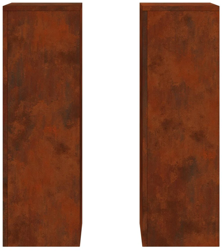 Augalų stovas 2 vnt. Rūdijanti 24 x 24 x 75 cm
