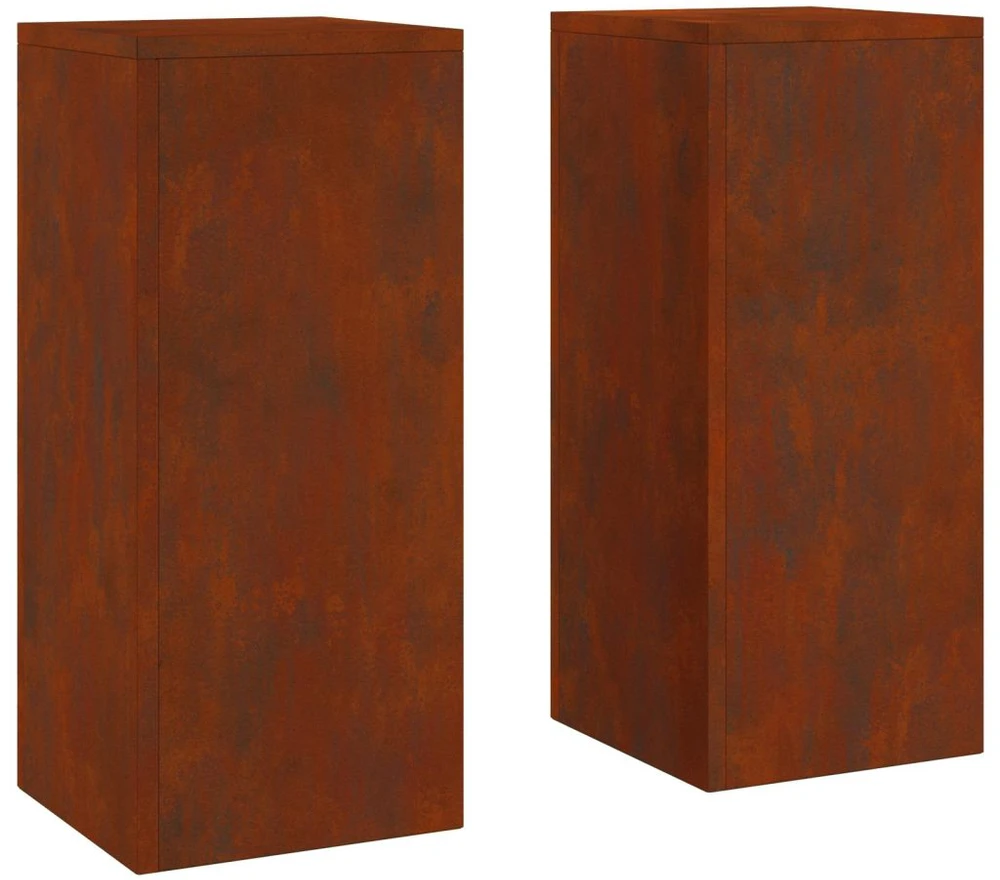 Augalų stovas 2 pcs Rūdijanti 24 x 24 x 55 cm