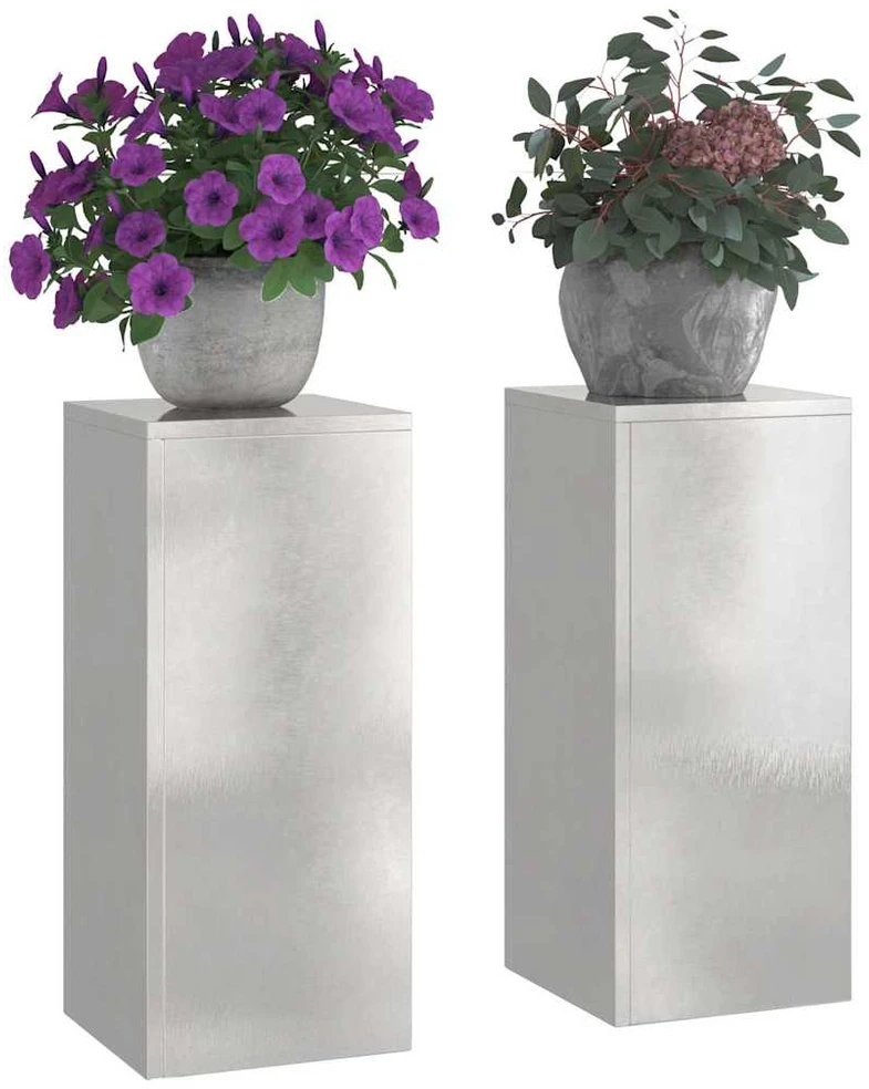 Augalų stovas 2 pcs Sidabro 24 x 24 x 55 cm