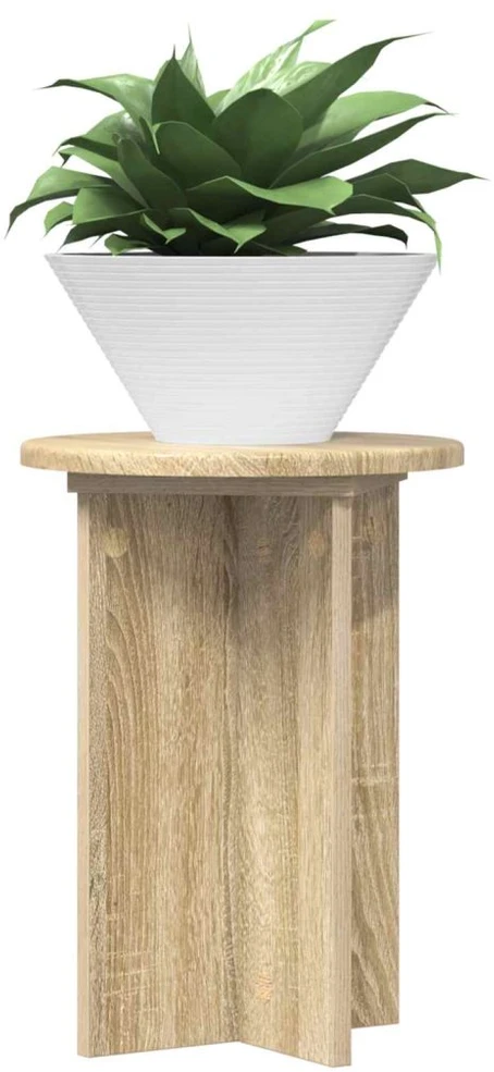 Augalų stovas 2 pcs Sonoma ąžuolas Ø295 x 40 cm