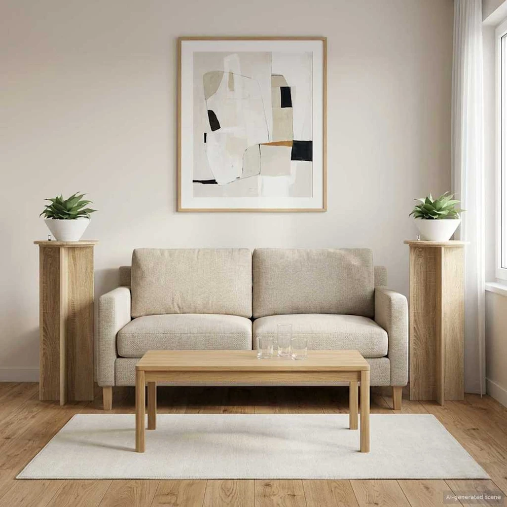 Augalų stovas 2 vnt. Sonoma ąžuolas Ø40 x 100 cm