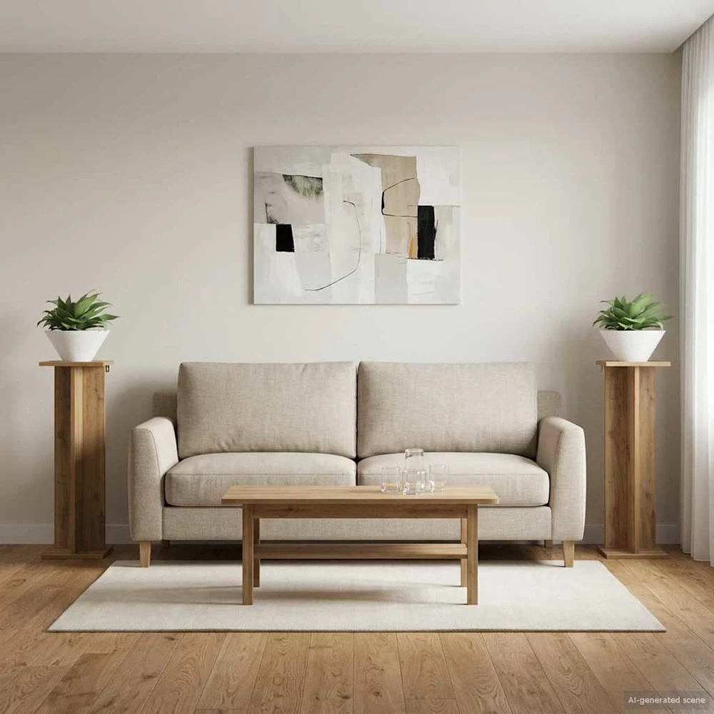 Augalų stovas 2 vnt. Artisano ąžuolo 25 x 25,5 x 80,5 cm