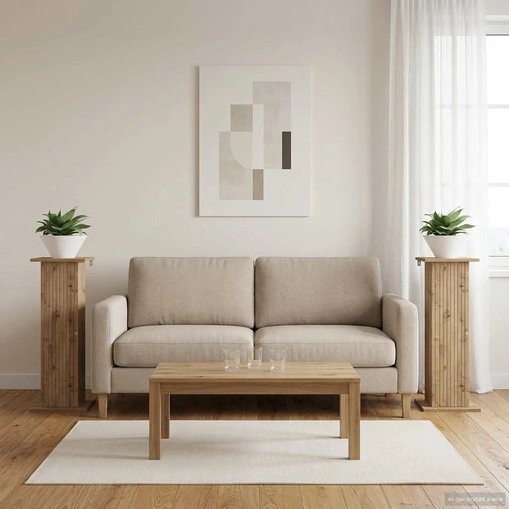 Augalų stovas 2 vnt. Artisano ąžuolo 30,5 x 30 x 80,5 cm