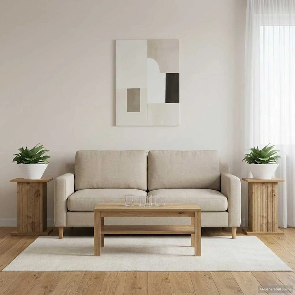 Augalų stovas 2 vnt. Artisano ąžuolo 30,5 x 30 x 43 cm