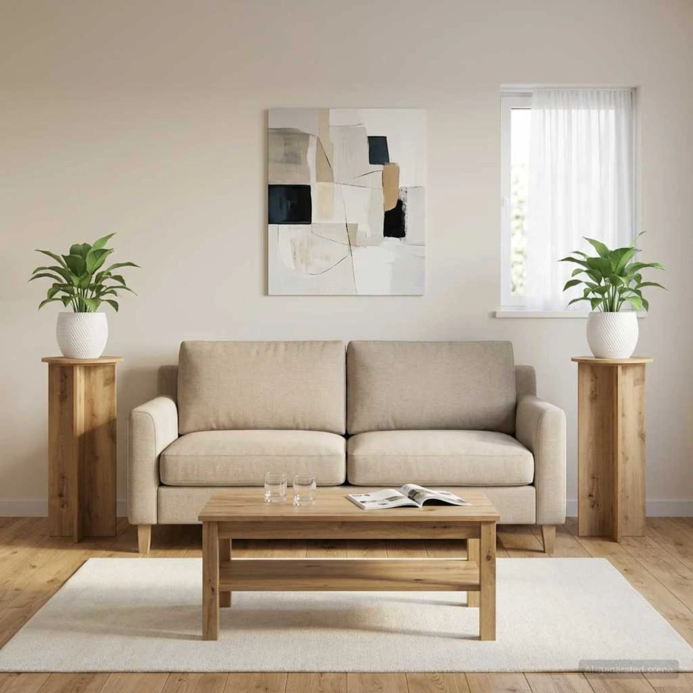 Augalų stovas 2 vnt. Artisano ąžuolo Ø40 x 100 cm