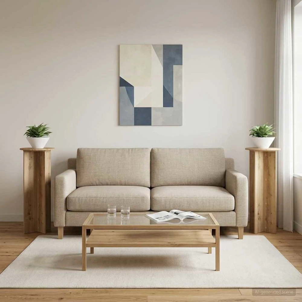 Augalų stovas 2 vnt. Artisano ąžuolo Ø40 x 100 cm