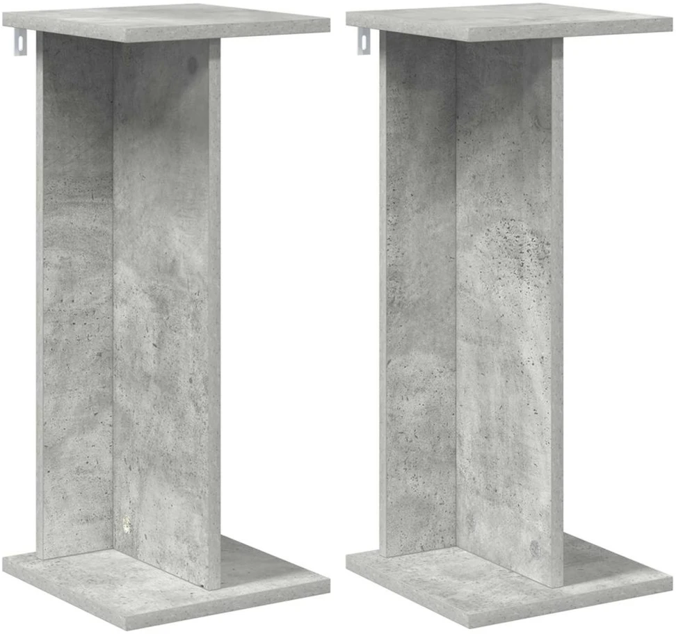 Augalų stovas 2 vnt. Betono pilka 25 x 25,5 x 60,5 cm