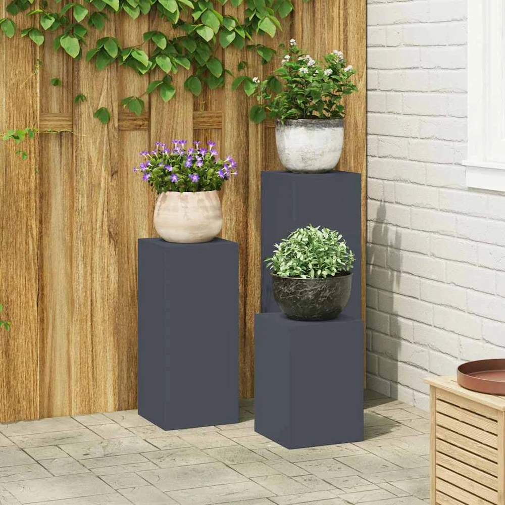 Augalų stovas 3 pcs Antracitas Plienas