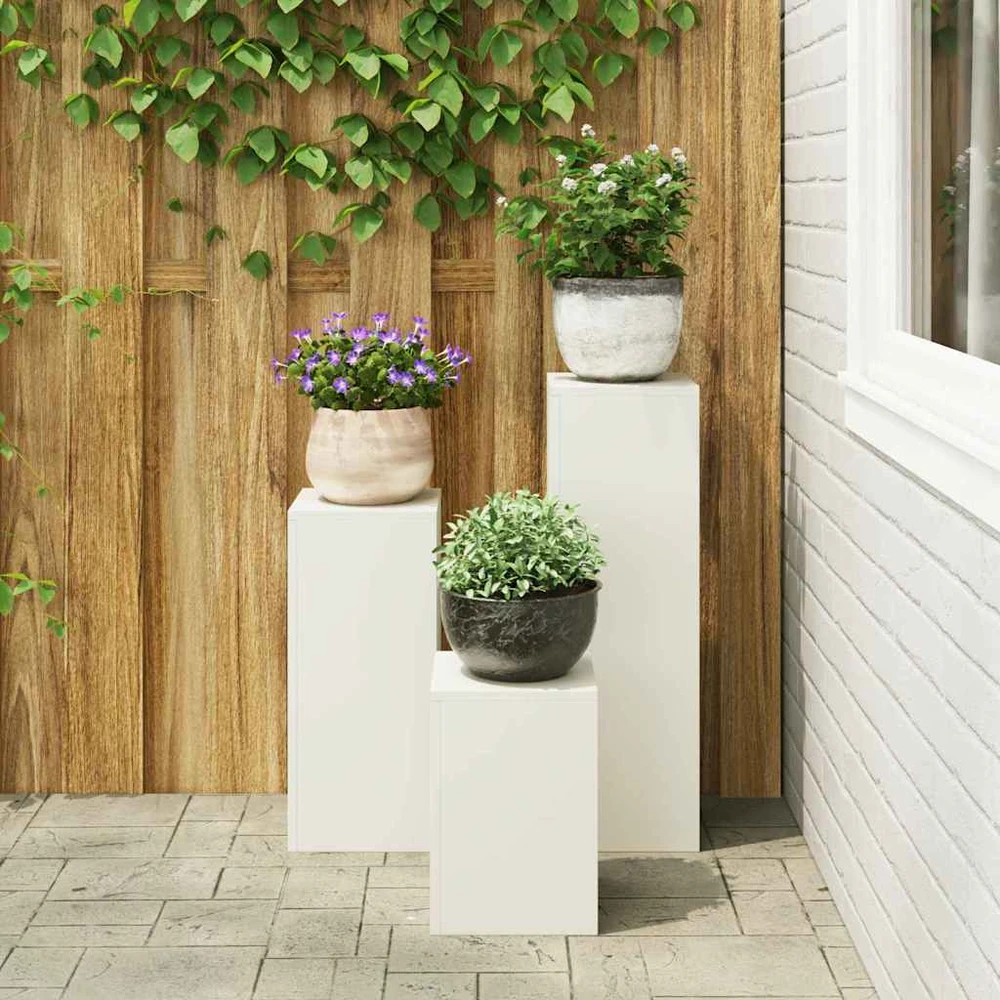 Augalų stovas 3 pcs Balta Plienas